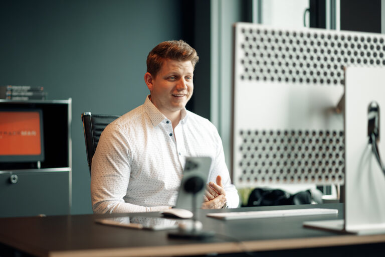 Carlo Credo im Büro in Essen-Rüttenscheid